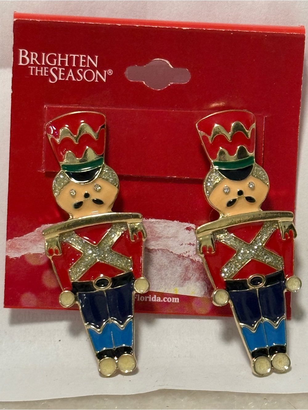 Toy Soldier Dangling Christmas Earrings
